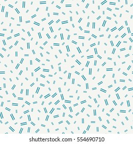 Abstract geometry blue memphis style fashion pattern