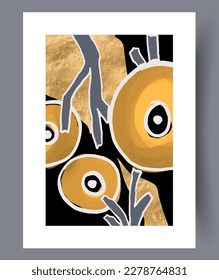 Abstract geometry bohemian illusion wall art print. Printable minimal abstract geometry poster. Wall artwork for interior design. Contemporary decorative background with illusion.