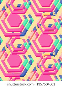 Abstract geometry bright shining vector background