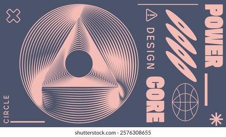 Abstract geometry brutalism background. Brutalist banner template, event design for digital advertisement and social media. Creative shape layout design