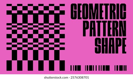 Abstract geometry brutalism background. Brutalist banner template, event design for digital advertisement and social media. Creative shape layout design