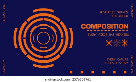 Abstract geometry brutalism background. Brutalist banner template, event design for digital advertisement and social media. Creative shape layout design