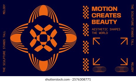 Abstract geometry brutalism background. Brutalist banner template, event design for digital advertisement and social media. Creative shape layout design