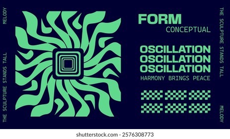 Abstract geometry brutalism background. Brutalist banner template, event design for digital advertisement and social media. Creative shape layout design