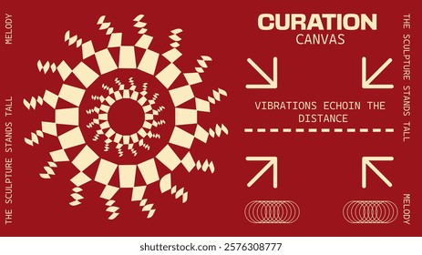 Abstract geometry brutalism background. Brutalist banner template, event design for digital advertisement and social media. Creative shape layout design