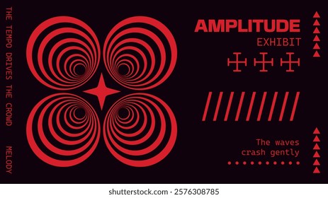 Abstract geometry brutalism background. Brutalist banner template, event design for digital advertisement and social media. Creative shape layout design