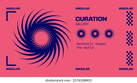 Abstract geometry brutalism background. Brutalist banner template, event design for digital advertisement and social media. Creative shape layout design