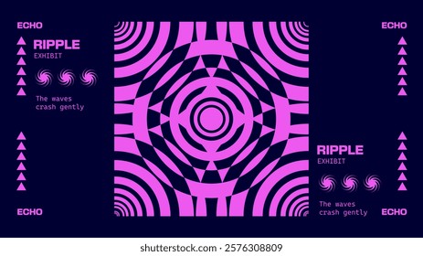 Abstract geometry brutalism background. Brutalist banner template, event design for digital advertisement and social media. Creative shape layout design