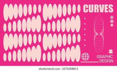 Abstract geometry brutalism background. Brutalist banner template, event design for digital advertisement and social media. Creative shape layout design