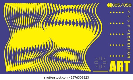 Abstract geometry brutalism background. Brutalist banner template, event design for digital advertisement and social media. Creative shape layout design