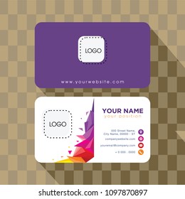 abstract geometry  business card template design