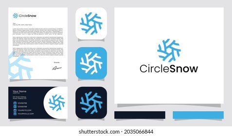 abstract geometry circle ice snow design inspiration premium