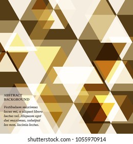 Abstract geometry color is brown and yellow it beautiful for background template.