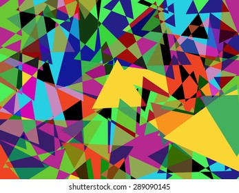 Abstract geometry color triangles background
