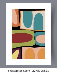 Resumen de geometría creativa caos de la impresión de arte en la pared. Fondo decorativo contemporáneo con caos. Cartel de geometría abstracta mínimo imprimible. Paredes de arte para el diseño interior.