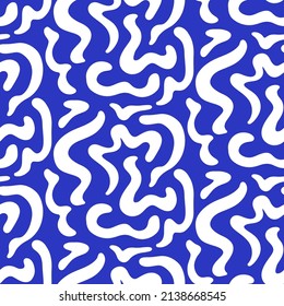 Abstract geometry creative seamless pattern blue texture. Geometric shapes. Vector contemporary abstractions endless background, linear art for fabric print, web site, wedding invitations.