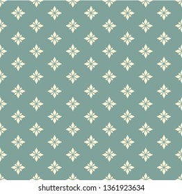 Abstract geometry diamond shape pattern on retro green color background. For decoration, tiling seamless floor, gift wrap, wallpaper, presentation template