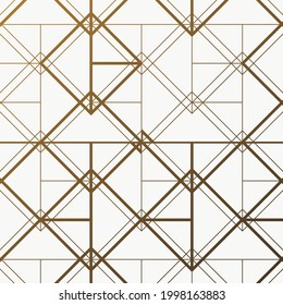 Abstract geometry in diamond and squares shape in different size of line. Seamless vector background. Graphic clean for fabric, wallpaper, printing. Pattern is on swatches panel