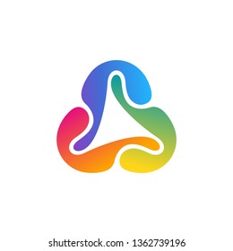 abstract geometry element connection modern logo symbol icon vector design