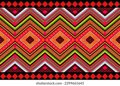 Abstract geometry ethnic geometric pattern design for background or wallpaper.