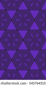 abstract geometry floral seamless pattern. vector illustration. blue color