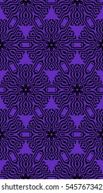 abstract geometry floral seamless pattern. vector illustration. blue color