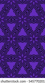 abstract geometry floral seamless pattern. vector illustration. blue color