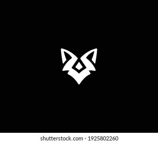 Abstract Geometry Fox Head Logo
