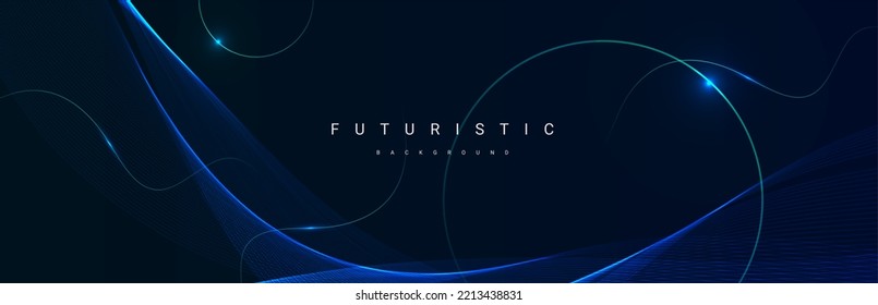 Abstract geometry glossy flowing line design background vector