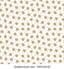 Abstract geometry gold deco art memphis fashion pentagon pattern