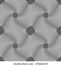 Abstract geometry graphic  black and white hipster fashion pillow grid pattern