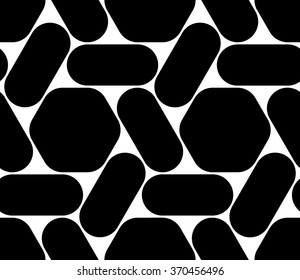 Abstract geometry graphic  black and white hipster fashion pillow pattern