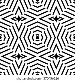 Abstract geometry graphic  black and white hipster fashion pillow pattern