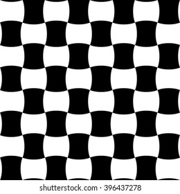 Abstract geometry graphic  black and white hipster fashion pillow checkered pattern