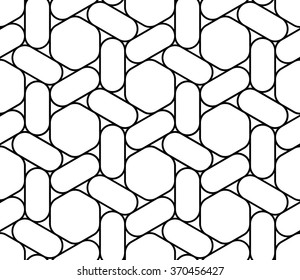 Abstract geometry graphic  tiles black and white hipster fashion pillow pattern
