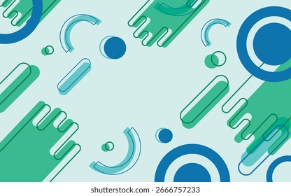Abstrakte Geometrie grüner blauer Hintergrund Stil