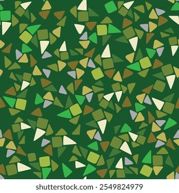 Abstract geometry in a green palette