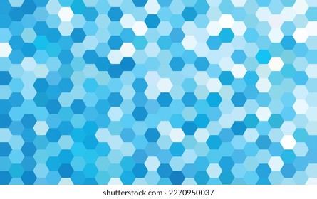 Geometría abstracta patrón de fondo de textura hexagonal azul. ilustración vectorial.