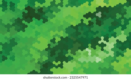Abstract geometry hexagon green texture background pattern. vector illustration.