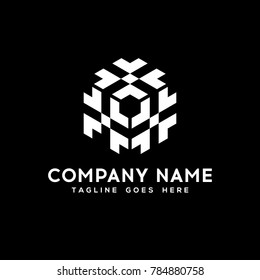 Abstract Geometry Hexagon logo Symbol. Modern template Flat design signs. vector icon illustration - Vector