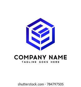 Abstract Geometry Hexagon logo.modern template design.vector icon illustration - Vector