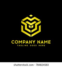 Abstract Geometry Hexagon logo.modern template design.vector icon illustration - Vector