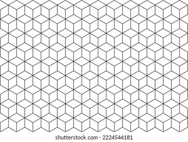 Abstract geometry hexagon pattern line art 