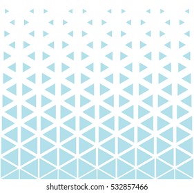 Abstract geometry hipster fashion blue pillow halftone triangle pattern