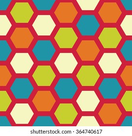 Abstract geometry hipster fashion pillow honeycomb pattern