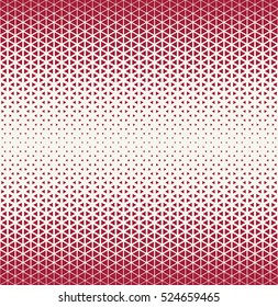 Abstract geometry hipster fashion red pillow halftone triangle pattern
