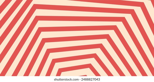 Abstract geometry illusion background, optic art illustration. Retro pastel background pattern.