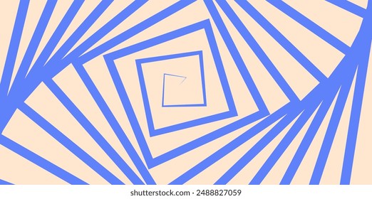 Abstract geometry illusion background, optic art illustration. Retro pastel background pattern.