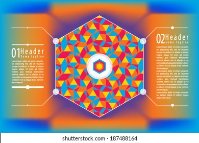 Abstract geometry infograhic bachground vector illustration