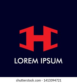 abstract geometry initial letter for business and building logo icon